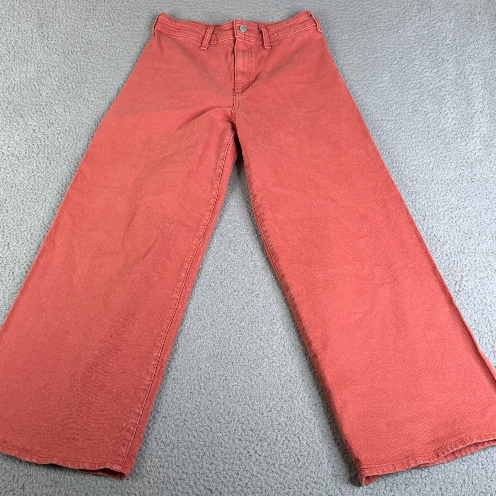 Universal Thread High-Rise Sailor Wide Leg Jeans 6 Light Red Denim Streetwear
